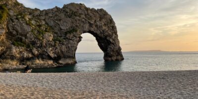 Durdle Door beach in Dorset.
